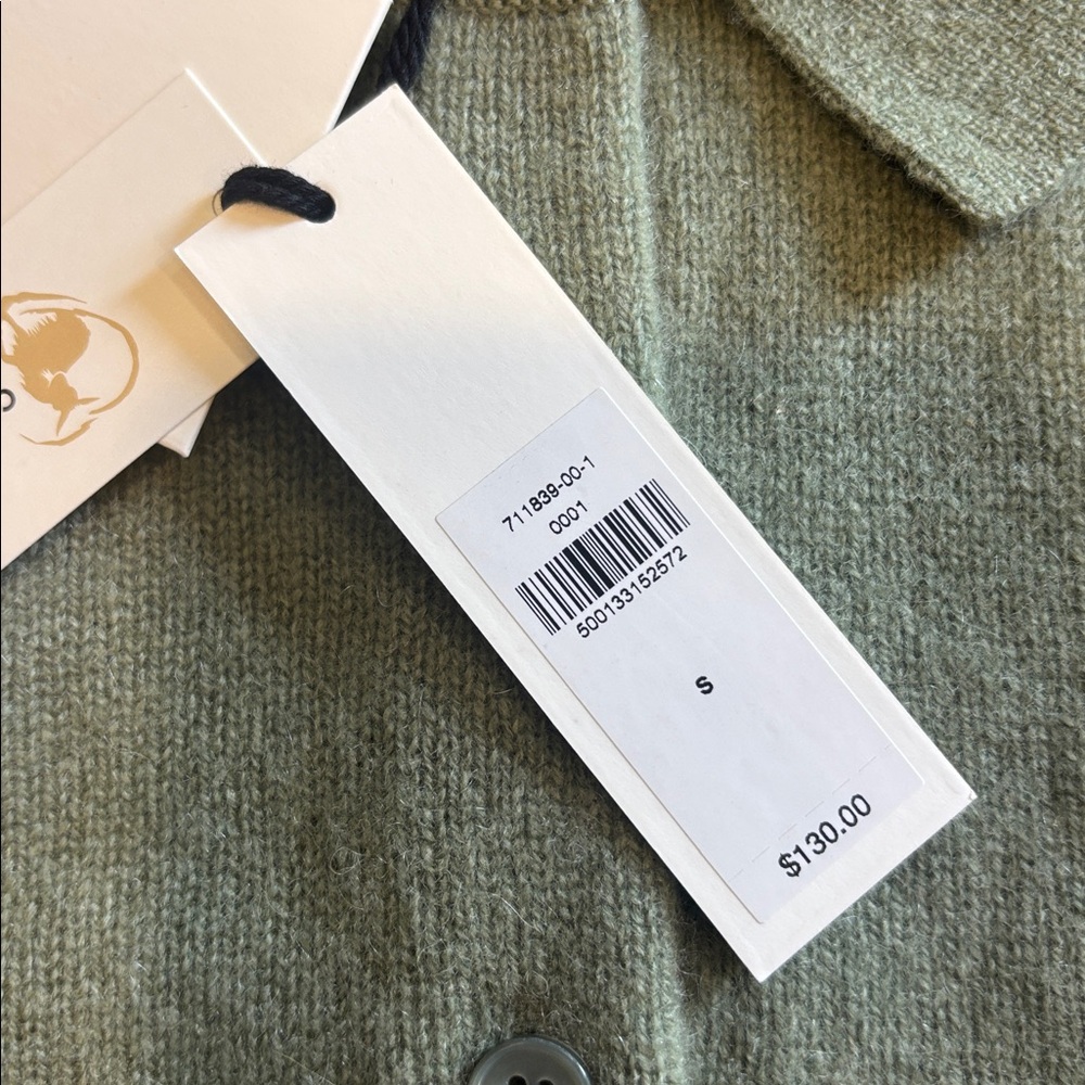 Banana Republic Lightweight Cashmere Short Sleeve Sweater Polo Size Small - Picture 3 of 5